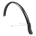 Achterspatbord Eurofender Scatto 28" x 51 mm - mat zwart