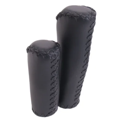 Handvatset Edge Leer - zwart - 135/92mm (werkplaatsverpakking)