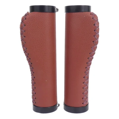 Handvatset Edge Leer incl Lockring - camel brown- 135/135mm (winkelverpakking)