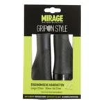 Handvatpaar Mirage Grips in style #45 - 132/100 mm - Lockring - Zwart in verpakking