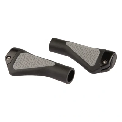 Handvatpaar Mirage Grips in style #45 - 132/132 mm met lockring - zwart /grijs