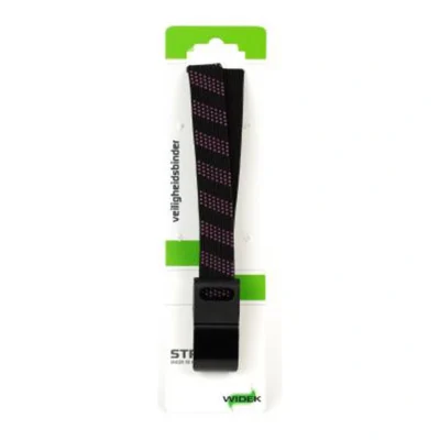 SUV veiligheidsbinder Widek 24mm met zwarte stalen haak - brokaat rood/zwart