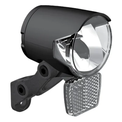 Koplamp Herrmans H-Black MR4 dynamo - aan/uit functie - met houder - 100/120 lumen