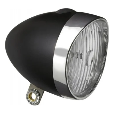 Koplamp Edge Retro 3 x Led - met batterijen- zwart/chroom (werkplaatsverpakking)