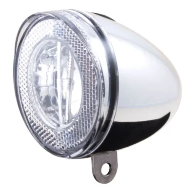 Koplamp Spanninga Swingo XDO LED met reflector en dynamo-aansluiting - chroom