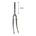 Voorvork 28" met 1" vorkbuis - V-brake remnokken - glanzend zwart