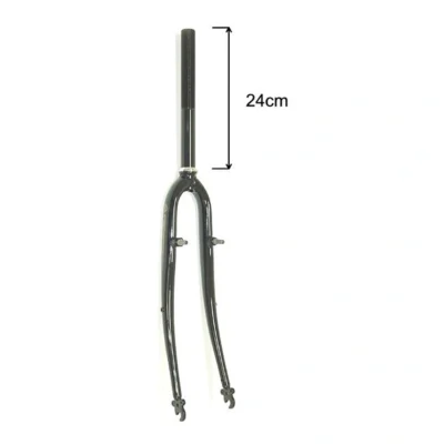 Voorvork 28" met 1 1/8" vorkbuis - V-brake remnokken - glanzend zwart