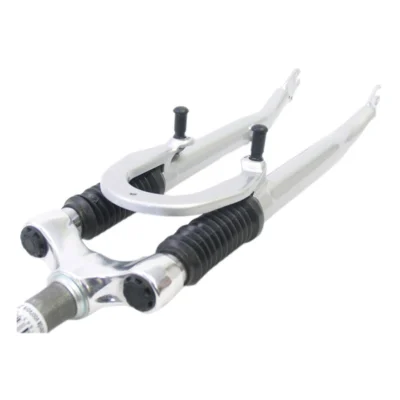 Verende voorvork 28" met 1" vorkbuis - V-brake nokken - zilver