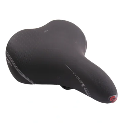 Zadel Selle Bassano Volare XXL BigCity met elastomeer demping - Zwart