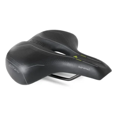 Zadel Selle Bassano Suprema 5zone EL City met elastomere demping - Zwart
