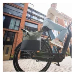 Gerecyclede shopper fietstas Urban Proof 20 liter - groen/grijs