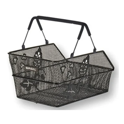 Fietsmand Basil Cento S Flower Multi 36 x 26 x 18 cm - zwart