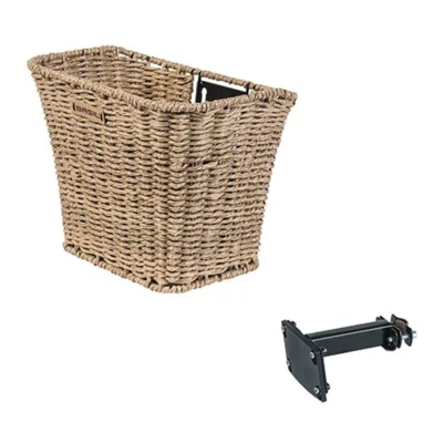 Fietsmand Basil Bremen Rattan Look met FM stuurpenhouder 27 x 35 x 29 cm - seagrass