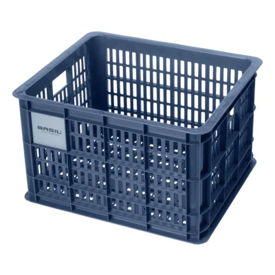 Gerecyclede fietskrat Basil Crate M 29.5 liter 35 x 45 x 25 cm - bluestone
