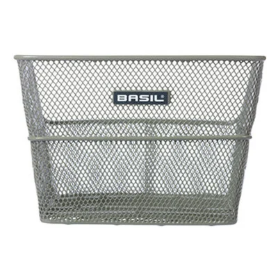 Fietsmand Basil Cento FM Flower met vaste montage 38 x 24 x 11cm - olijfgroen