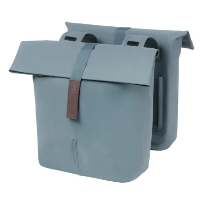 Dubbele fietstas Basil City 28-32 liter 12 x 29 x 30 cm - graphite blue