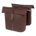 Dubbele fietstas Basil City MIK 28-32 liter 12 x 30 x 33 cm - roasted brown