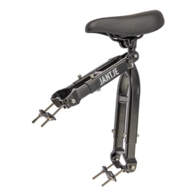 Zadel op buis Mirage Jantje inclusief voetsteunen universeel - Zwart