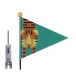 Veiligheidsvlag PexKids Tiger - groen met tijgerprint