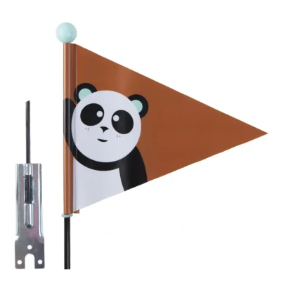 Veiligheidsvlag PexKids Panda - bruin met panda print