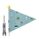 Veiligheidsvlag PexKids Rocket - blauw met raket print