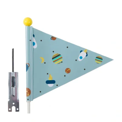 Veiligheidsvlag PexKids Rocket - blauw met raket print