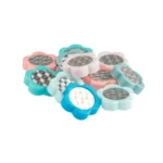 Spaakkralen PexKids "bloemetjes" - assorti van 4 kleuren (12 stuks op kaart)