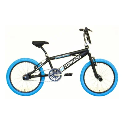 Freestyle BMX 20" Royal-Bugatti - mat zwart met blauwe banden