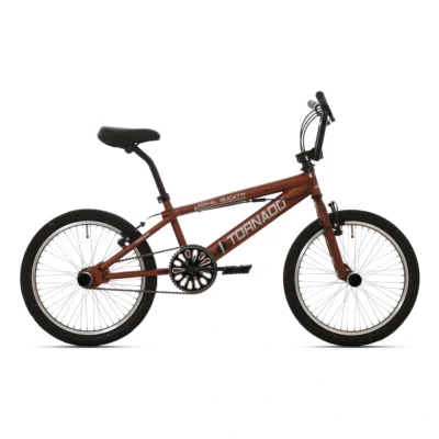 Freestyle BMX 20" Royal Bugatti - donkerbruin mat zwart met zwarte banden