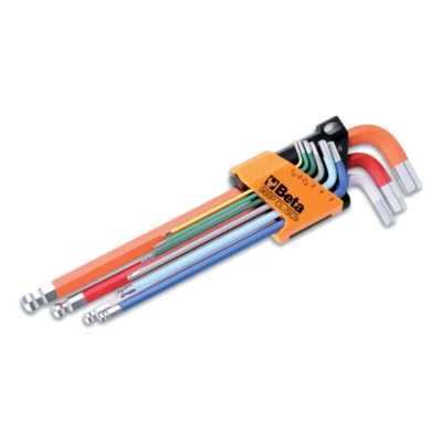 9-delig set haakse stifsleutels met kogelkop