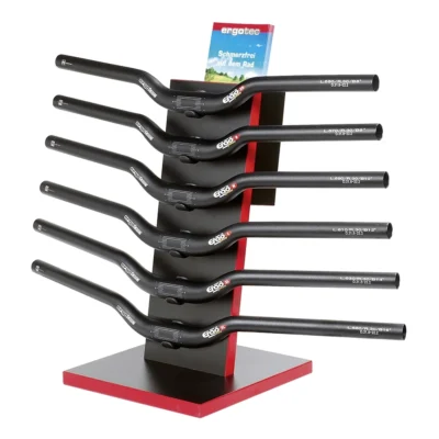 Houten presentatiedisplay Ergotec voor 6 sturen Ø 25,4 mm