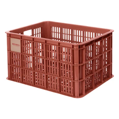 Gerecyclede fietskrat Basil Crate M 29.5 liter 35 x 45 x 25 cm - terra red