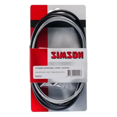 Simson Trommelremkabelset universeel zwart