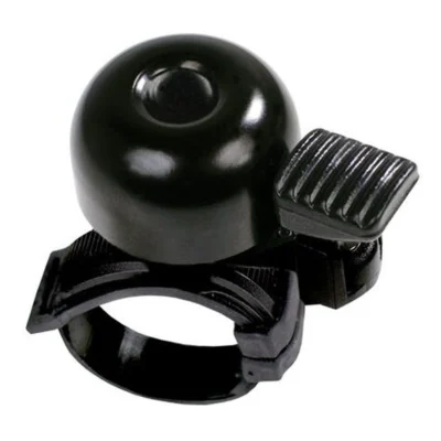 Fietsbel Simson Mini met flex-band bevestiging - zwart