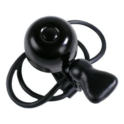 Fietsbel Simson ø23mm met rubber elastiek bevestiging - zwart