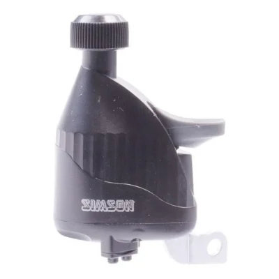 Simson Dynamo Links met rubberen loopwiel - Zwart