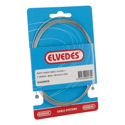 Schakel binnenkabel Elvedes 2250mm RVS Ø1,1mm Shimano / Huret N-nippel en T-nippel (op kaart)