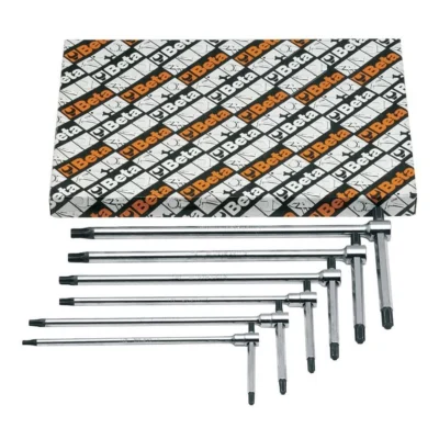 Torx stiftsleutelset Beta Tools 951TX/S6 met greep (6 delig)