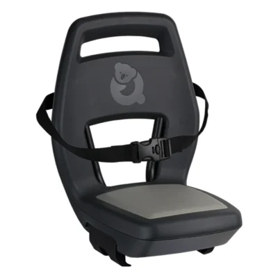 Kinderzitje achter Qibbel 6+ Junior 6+ met voetsteunen, gordel en beschermplaat - grijs